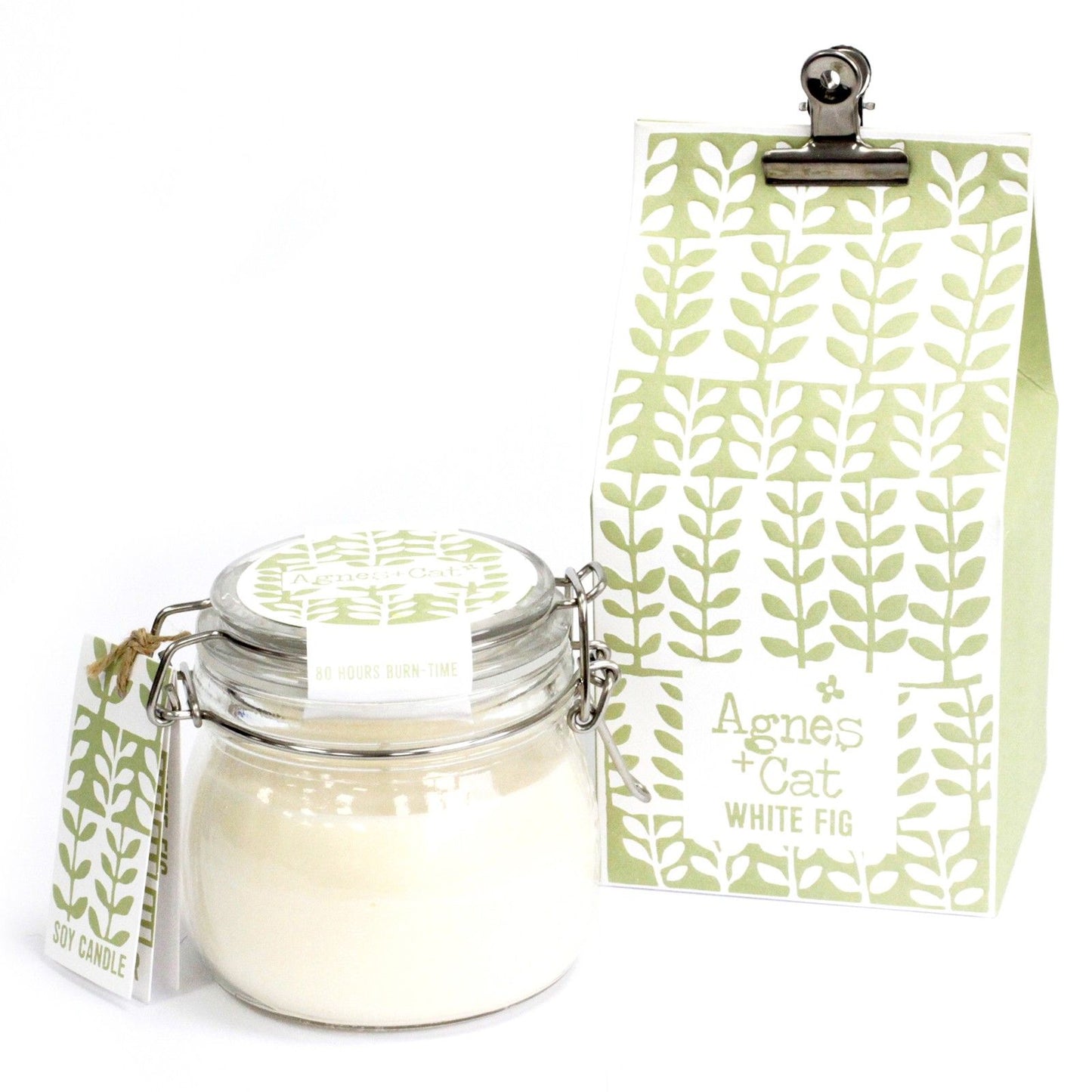 Agnes + Cat White Fig Kilner Jar Soy Candle – soft fruity candle in glass jar