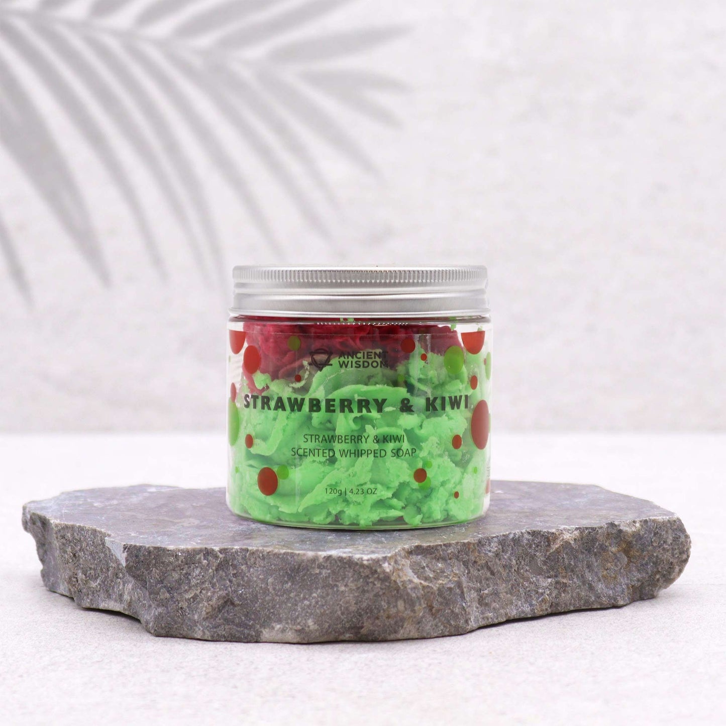 Strawberry & Kiwi Whipped Soap 120g fruity whipped body soap with creamy lather