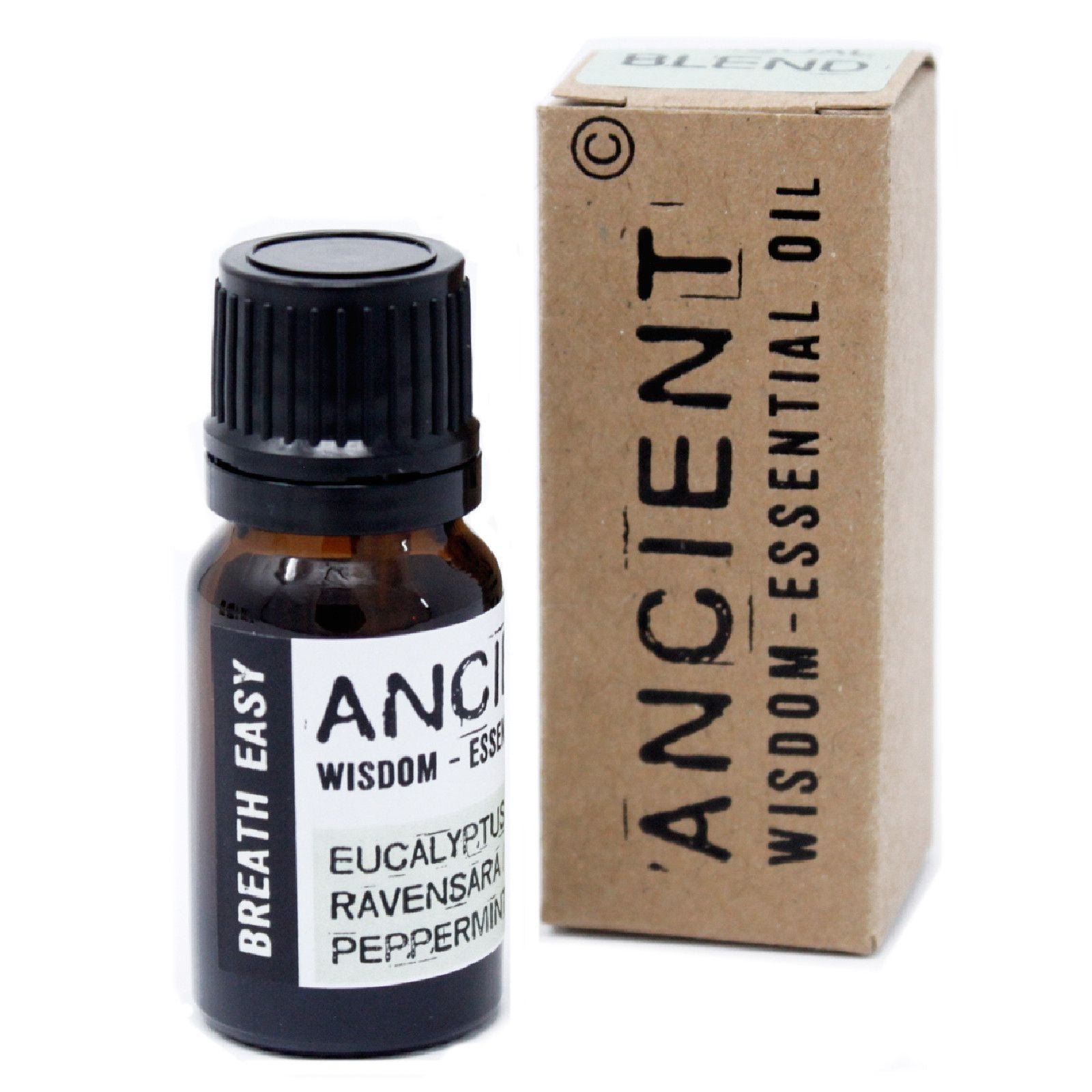 Breathe Easy Essential Oil Blend Boxed 10ml with eucalyptus ravensara and peppermint essential oils.