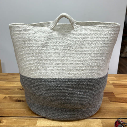 Cotton Rope Laundry / Storage Big Basket - Grey