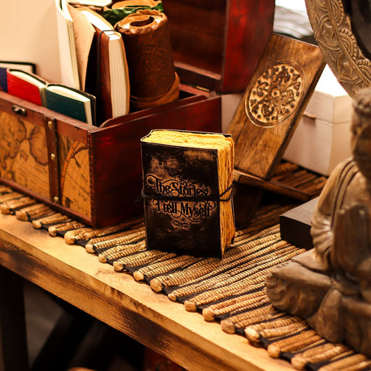 Fat Deckled Edge Leather Journal - The Stories I Tell Myself