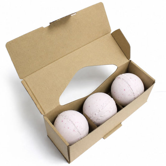 Set of 3 Warming Potion Bath Bombs with Sweet Orange Ginger and Benzoin essential oils and Shea Butter for a cosy bath UK