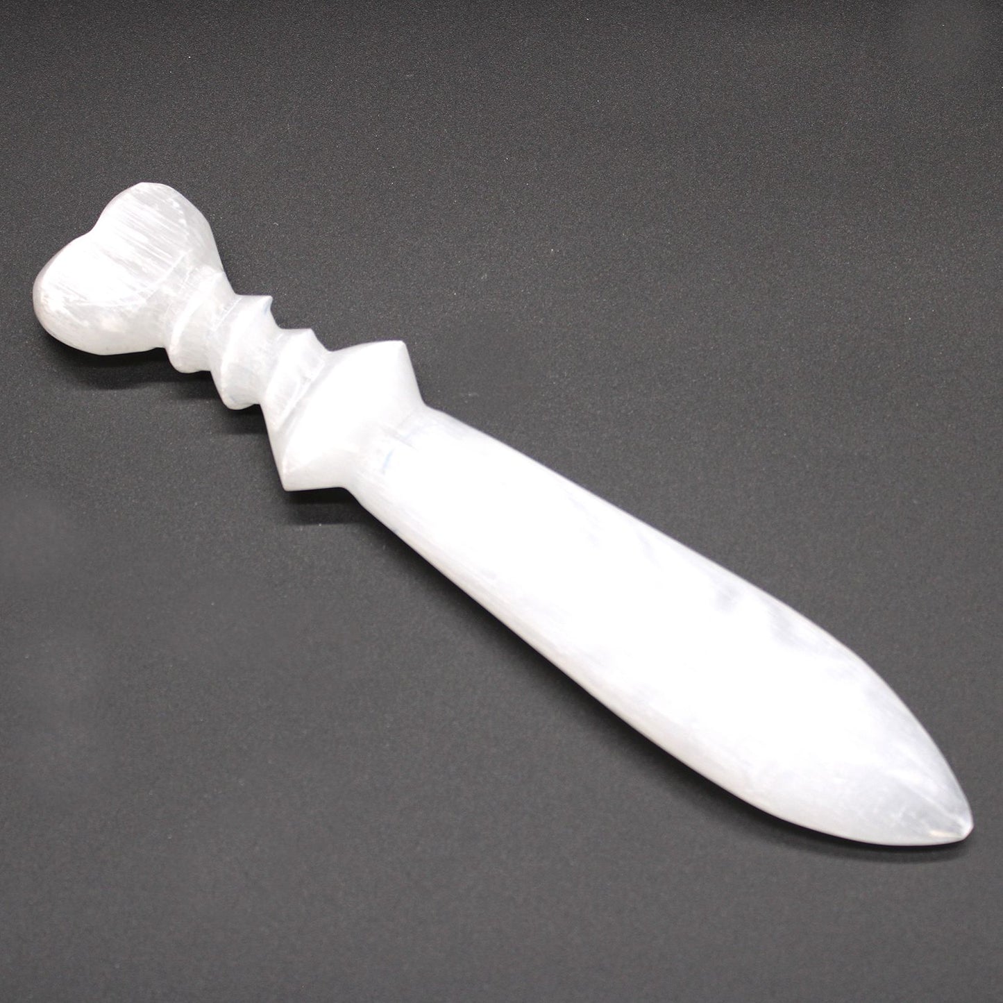 Selenite Ritual Knife Large - Spiral