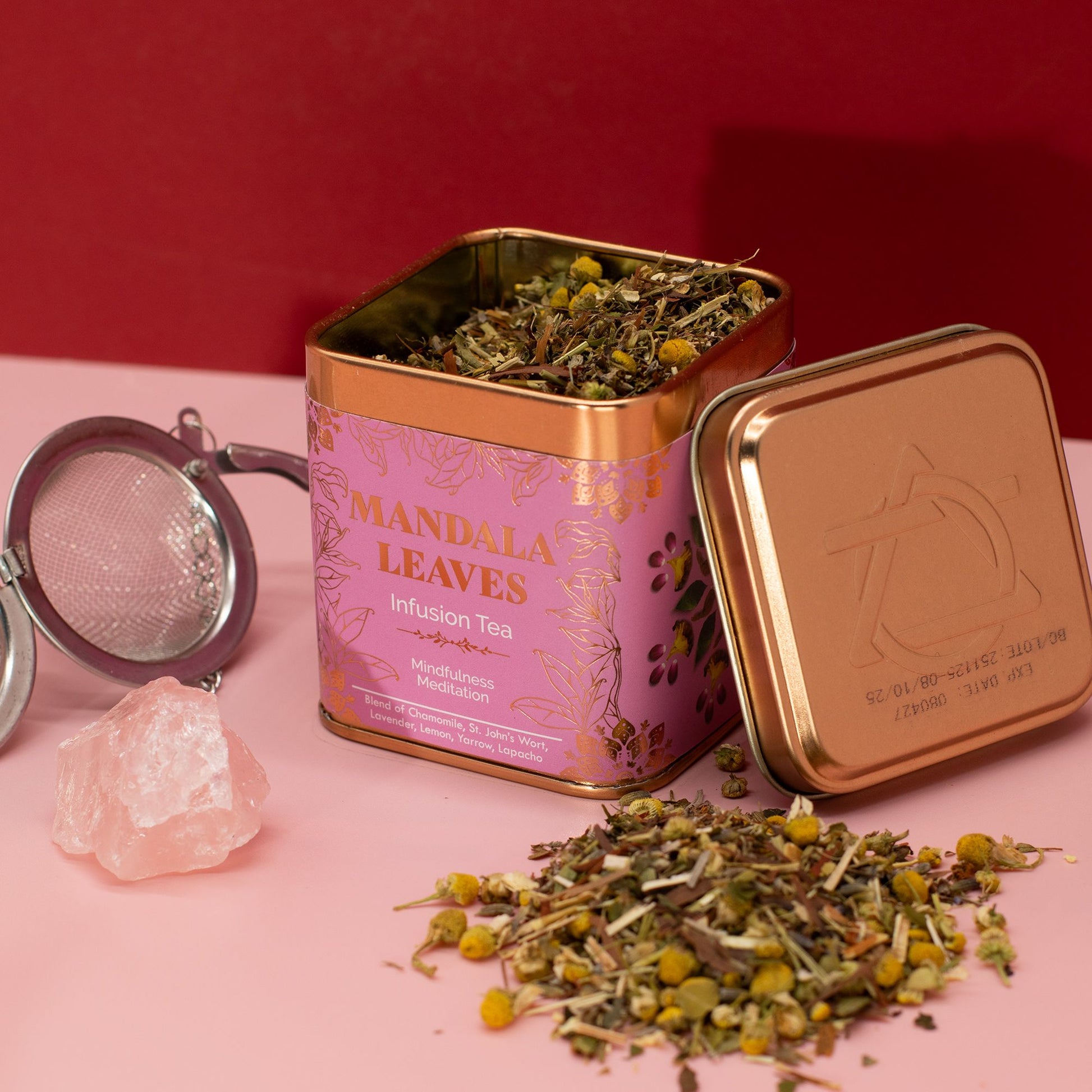 Mindfulness & Meditation Tea Blend 50g – calming herbal loose leaf tea for presence and focus