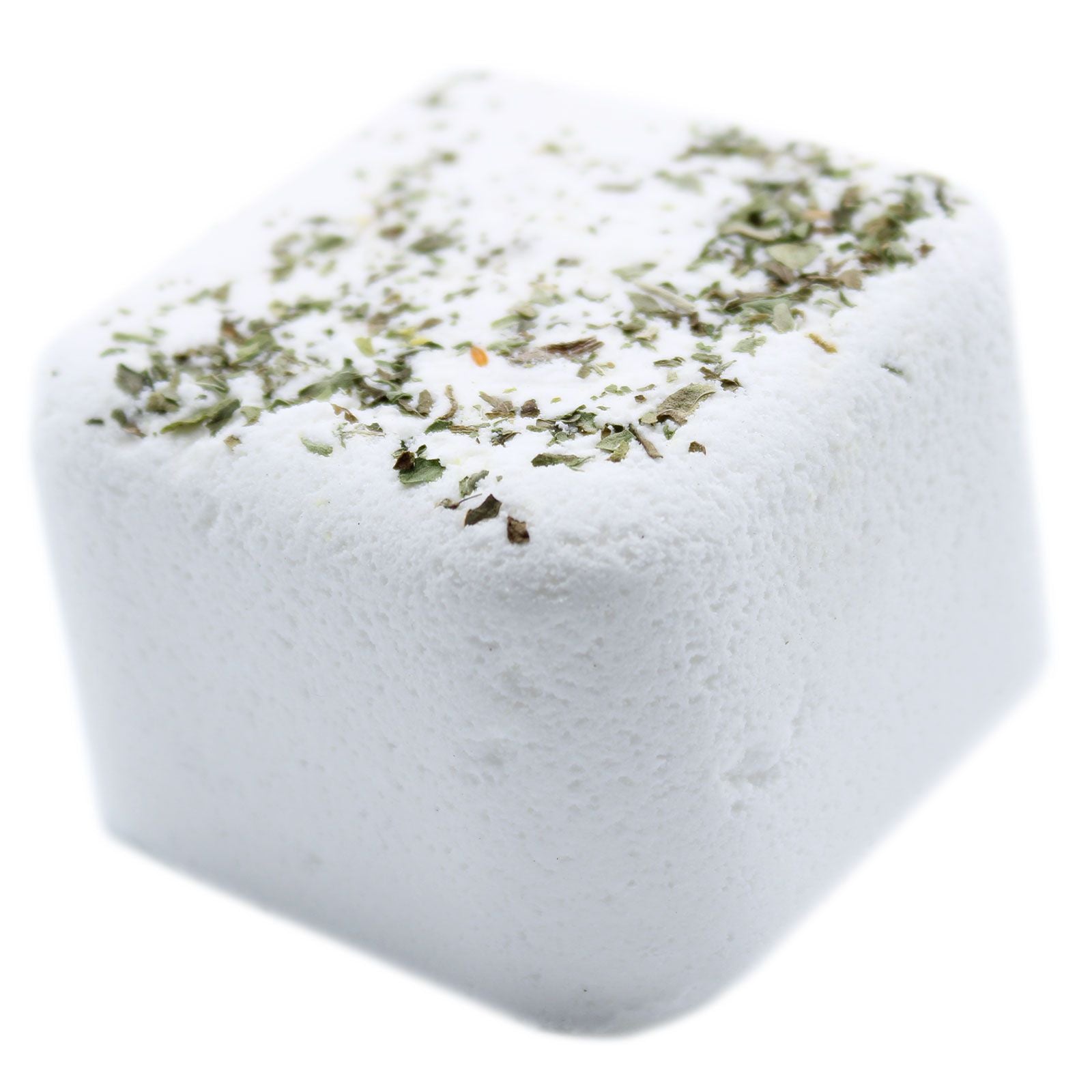 Set of 6 Kick Start aromatherapy shower steamers with spearmint and eucalyptus essential oils.
