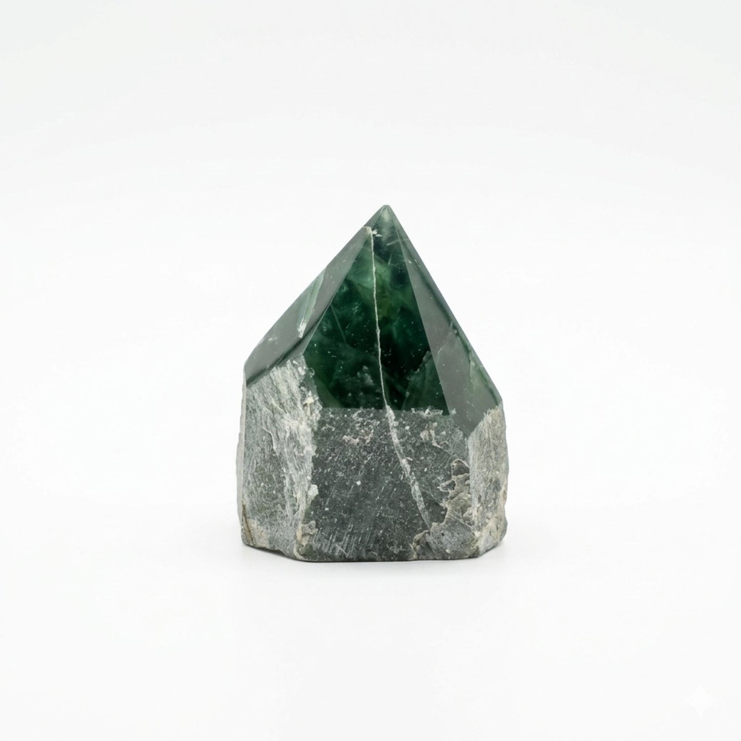 Green Aventurine polished crystal points raw base green gemstone points