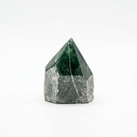 Green Aventurine polished crystal points raw base green gemstone points