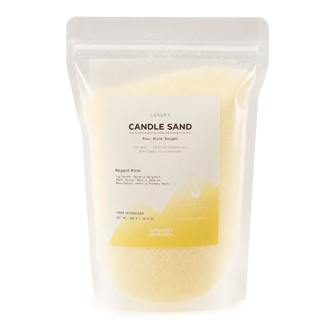 Fragranced Candle Sand - Cream - Regent Polo