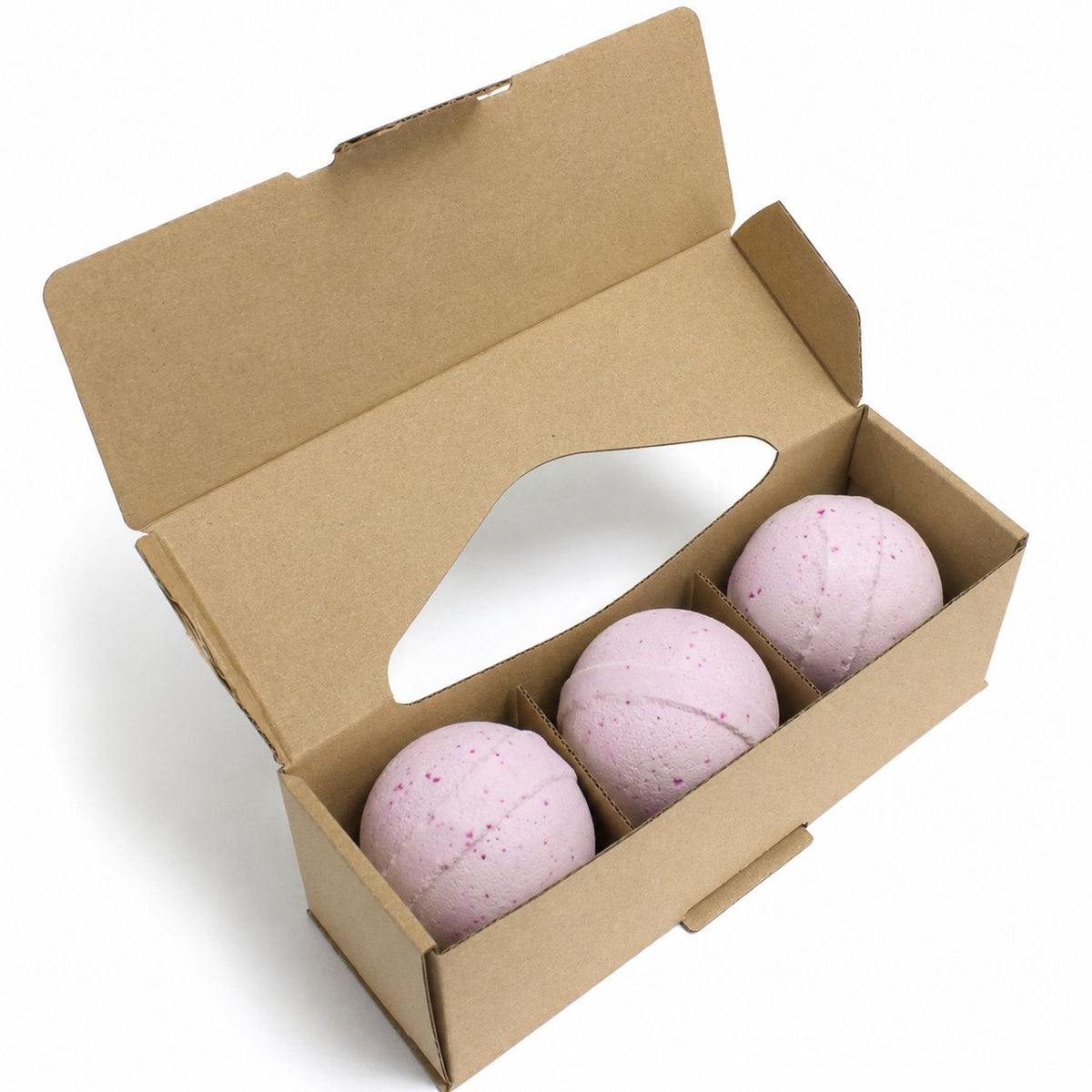Set of 3 Passion Potion Bath Bombs with Ylang Ylang Lemon and Sweet Orange essential oils and Shea Butter for fragrant bath time UK