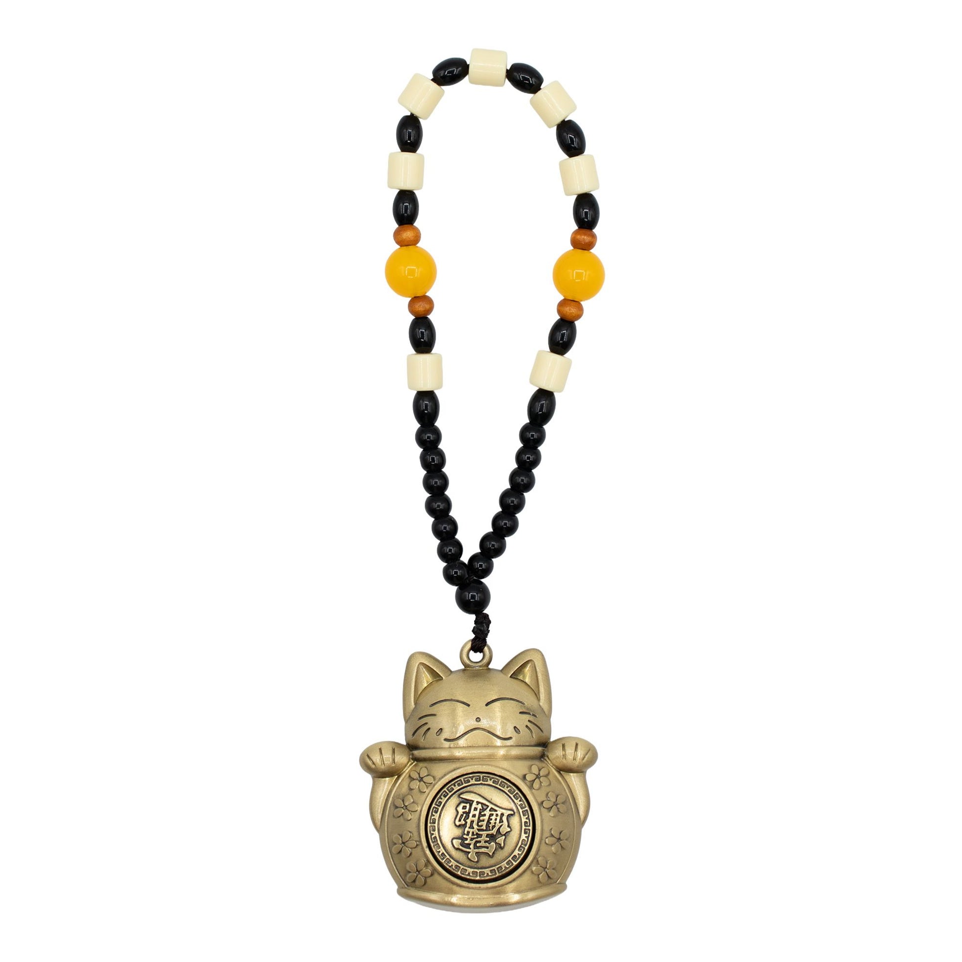 Feng Shui hanging lucky cat Maneki Neko for attracting wealth and positive energy