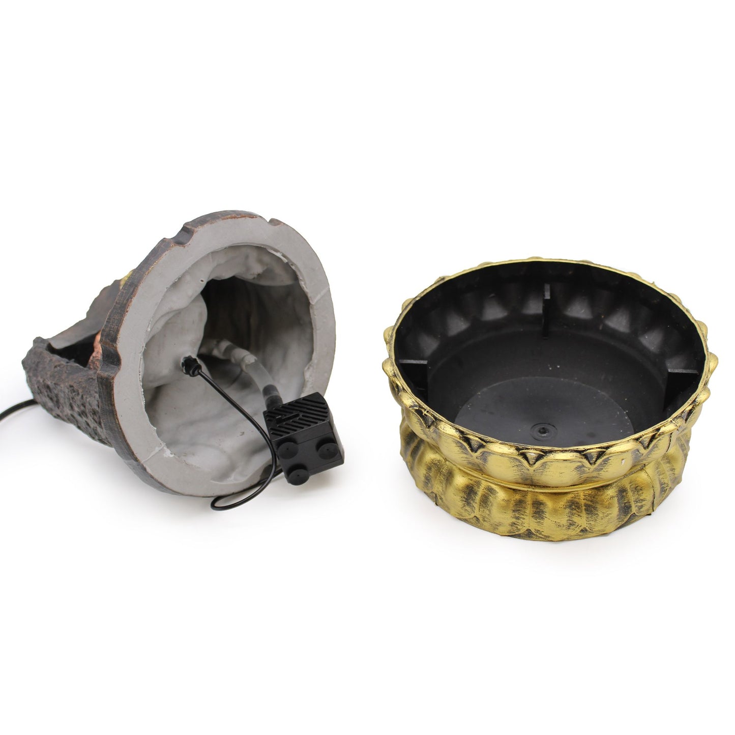 Golden Meditating Buddha Tabletop Water Feature