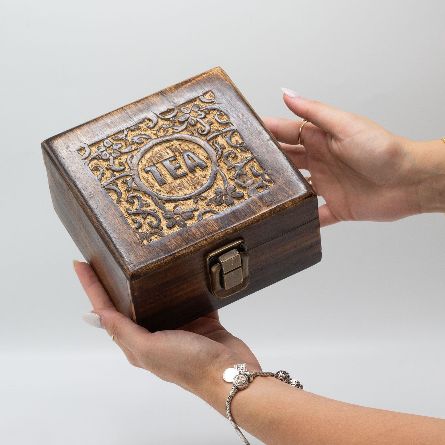 Carved Tea Box - Small