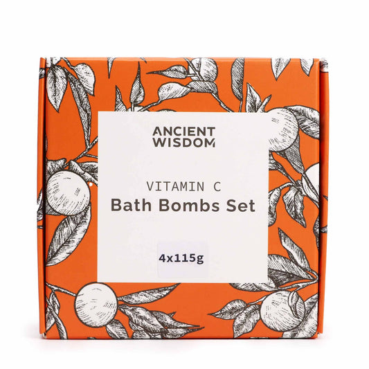 Set of 4 Vitamin C Bath Bombs Aromatherapy Quartet gift set