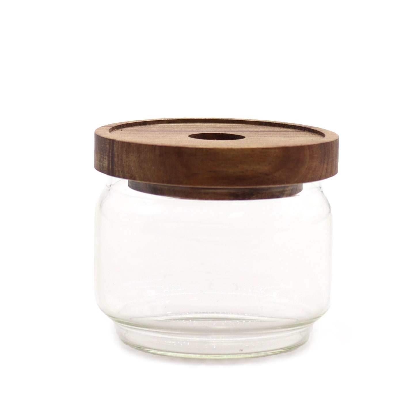 Cottage Bamboo Glass Jar Mini