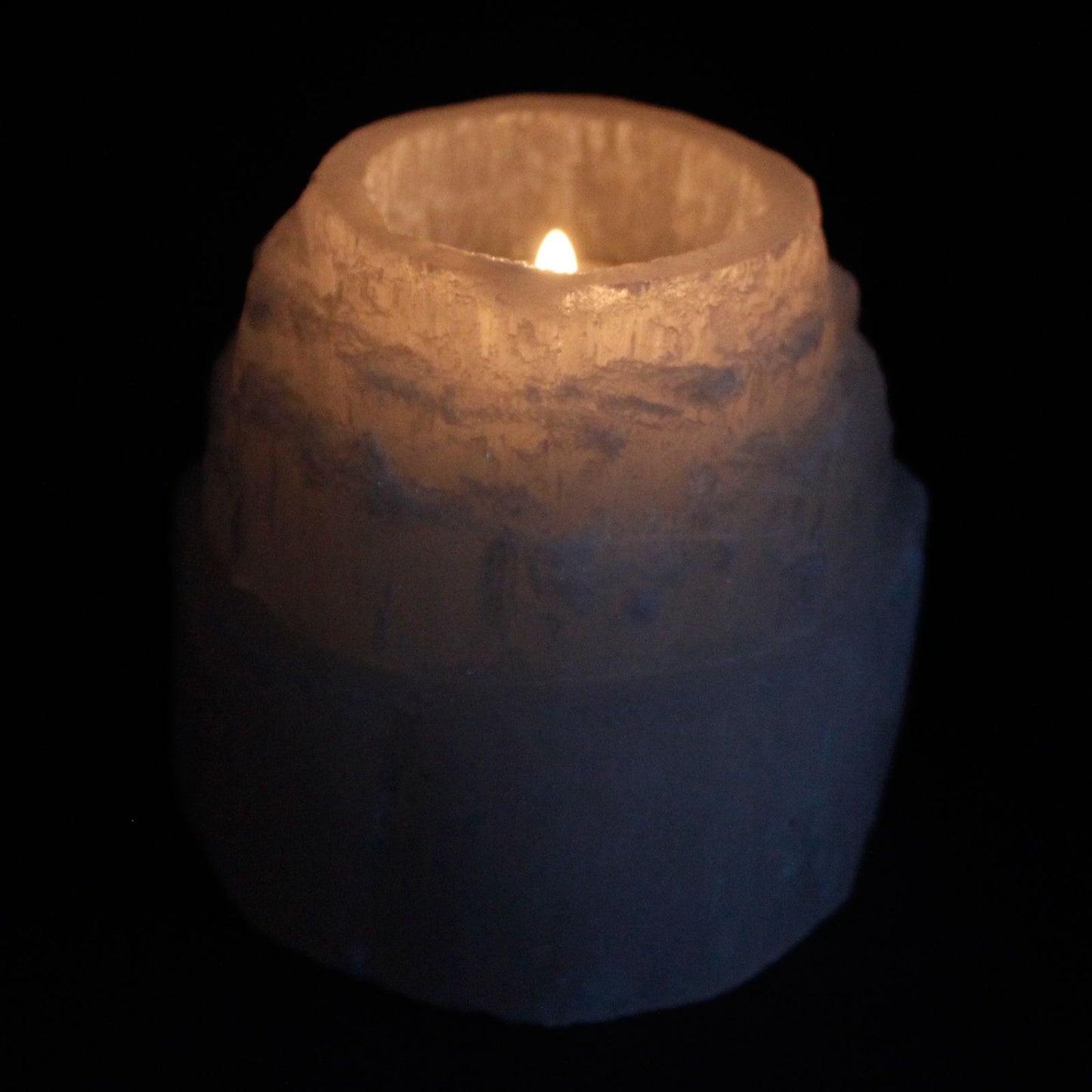 Selenite Mountain Top Candle Holder