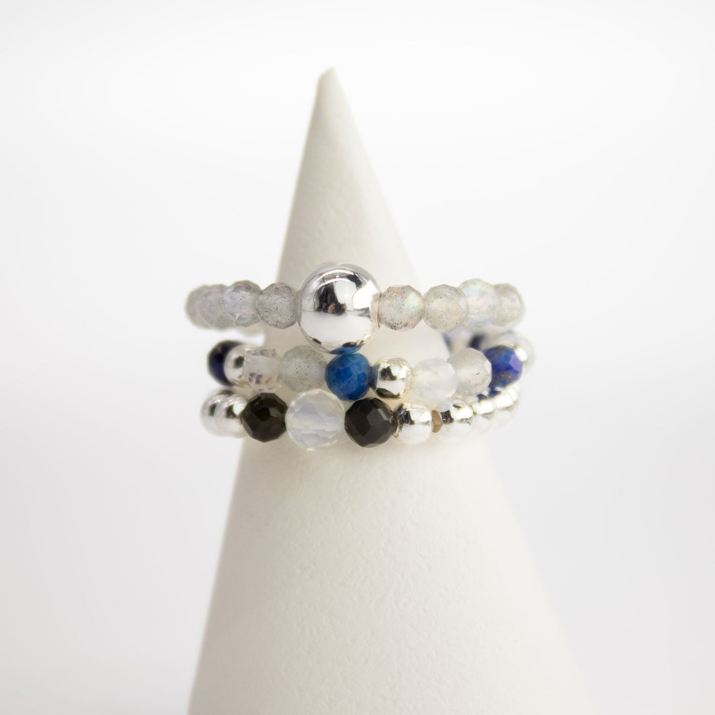 Nymph Spirit Gemstone Ring Set - Northern Lights