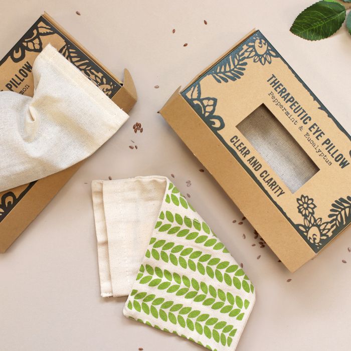 Agnes + Cat Eye Pillow Clear & Clarity scented and weighted relaxation cushion