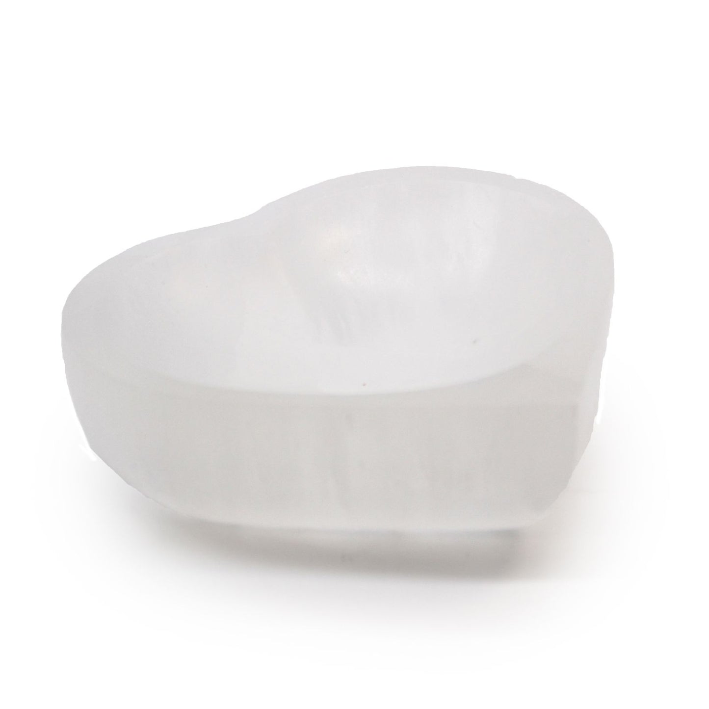 Selenite Heart Bowl Large