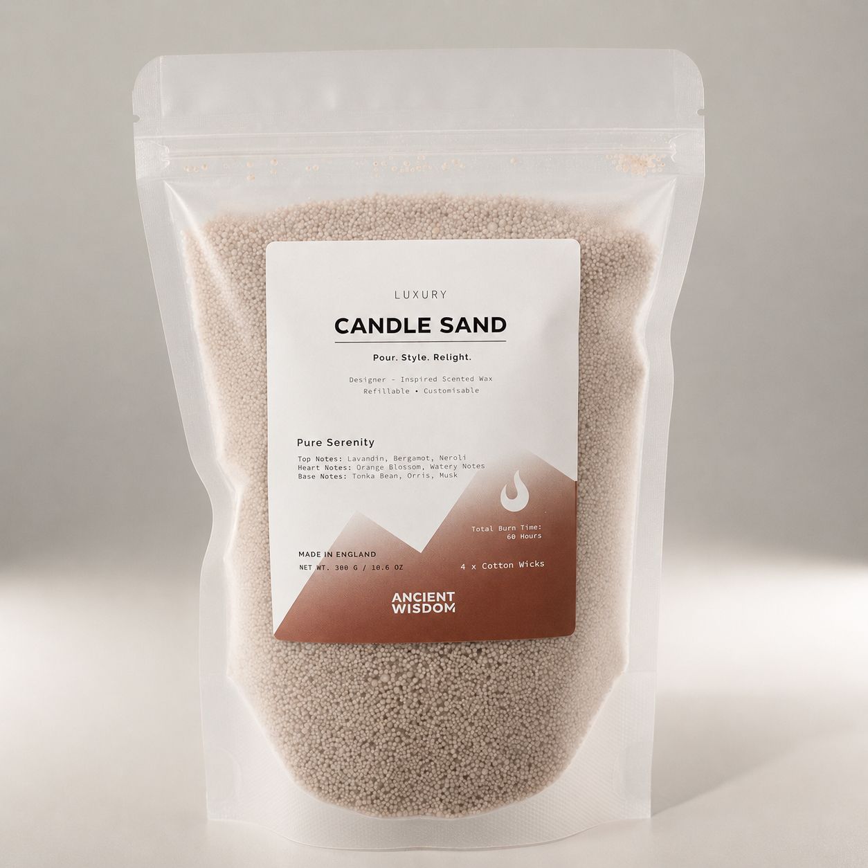 Fragranced Candle Sand - Latte Beige - Pure Serenity