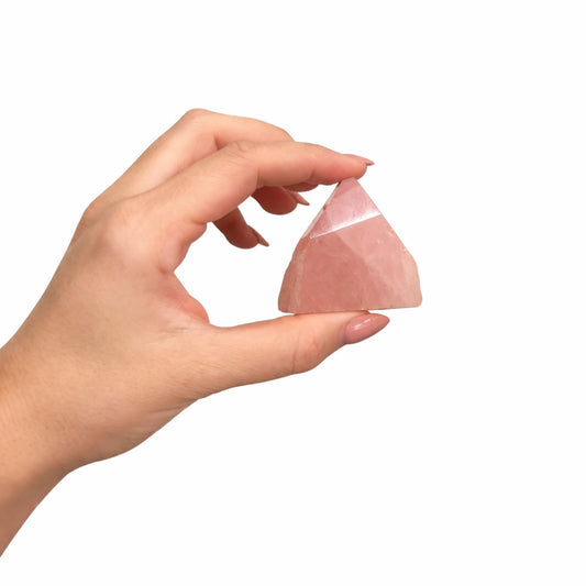 Rose Quartz polished crystal points raw base pink gemstone points