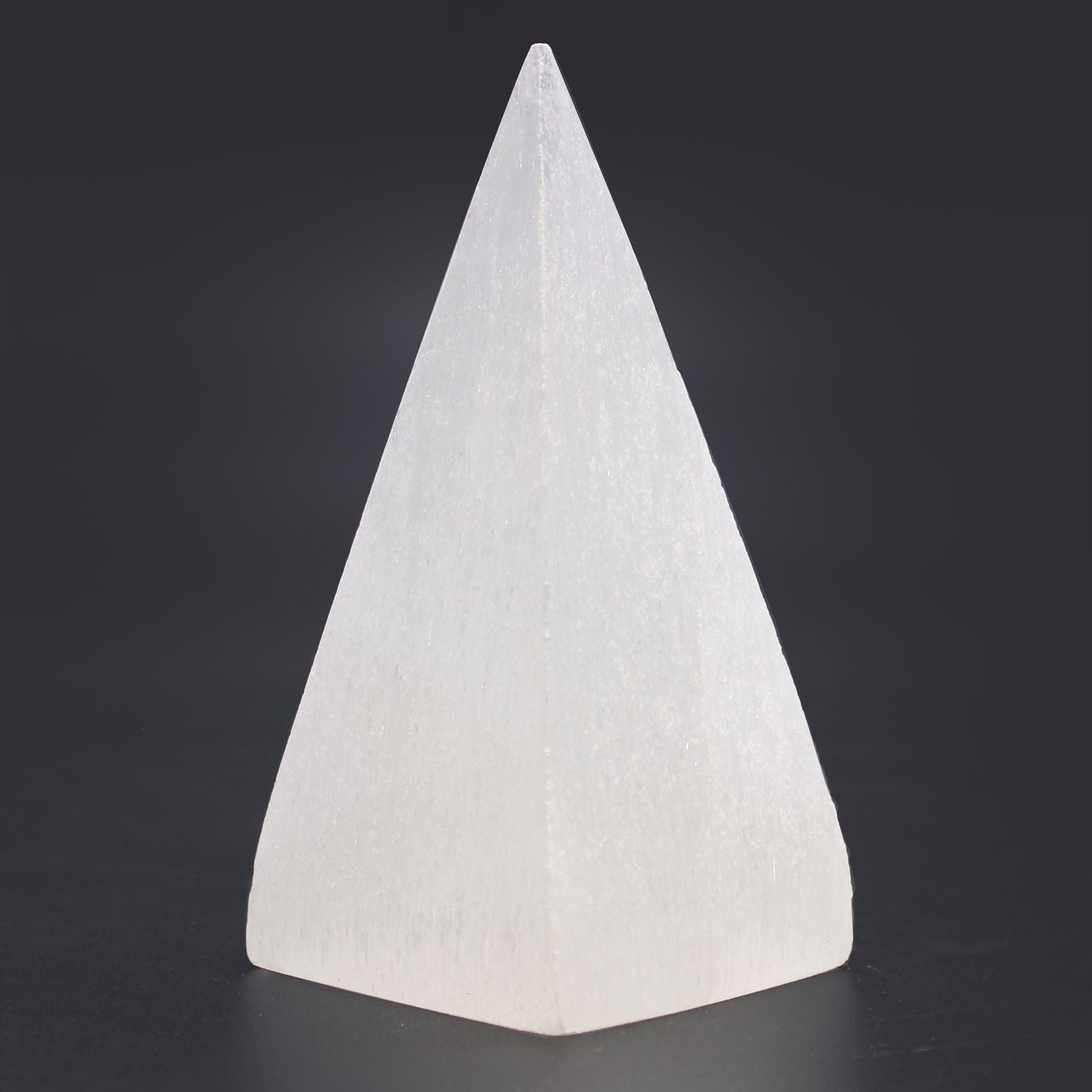 Selenite Pyramid Large  10 cm – natural selenite crystal pyramid for space cleansing, energy balance and crystal charging