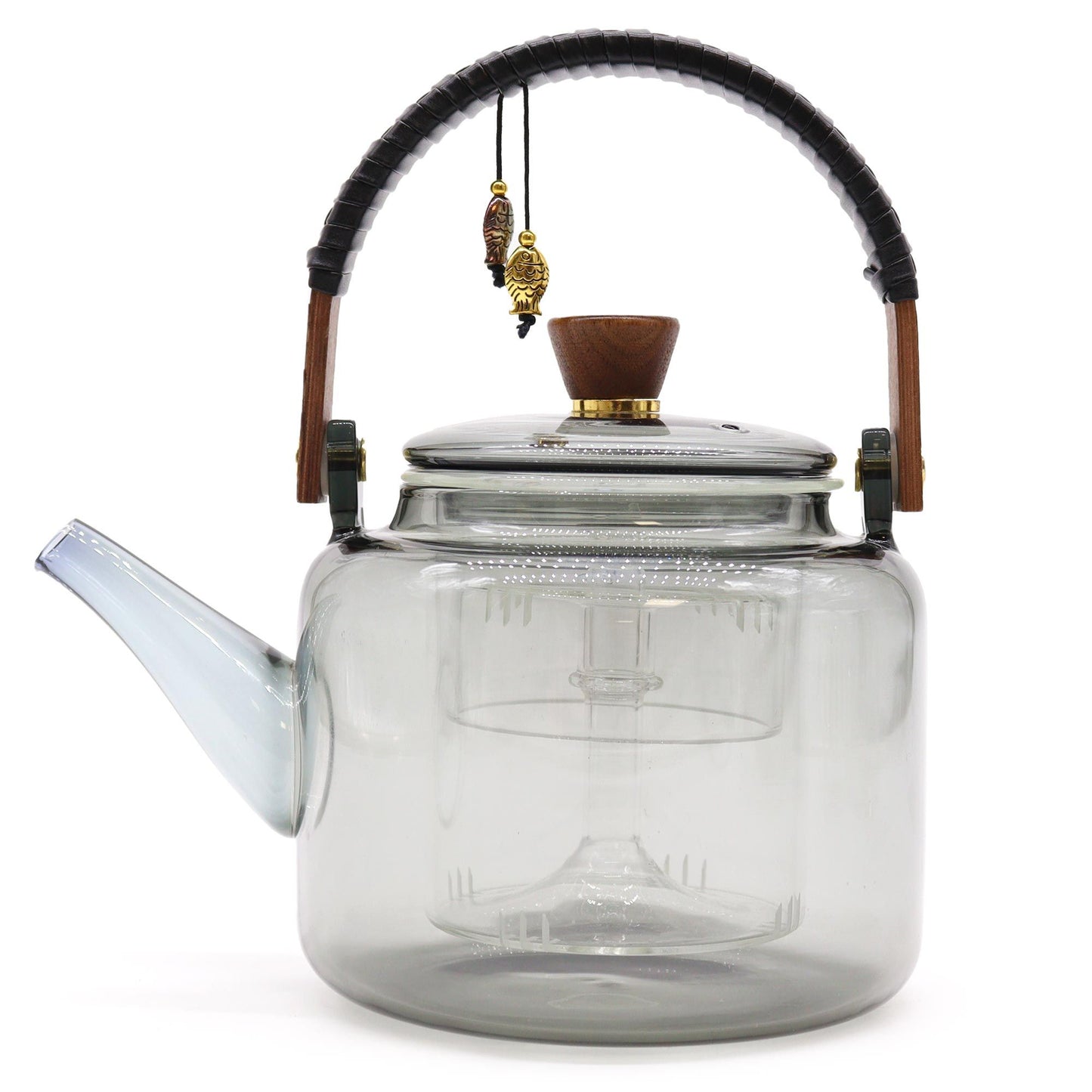 glass infuser teapot 1000ml charcoal steamer system loose leaf tea
