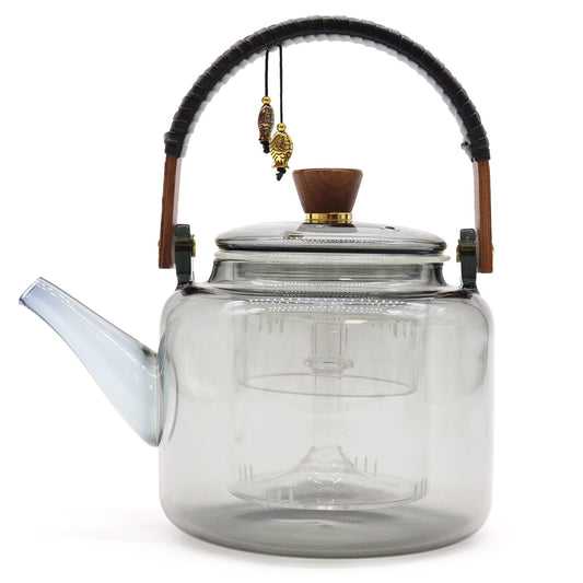 glass infuser teapot 1000ml charcoal steamer system loose leaf tea