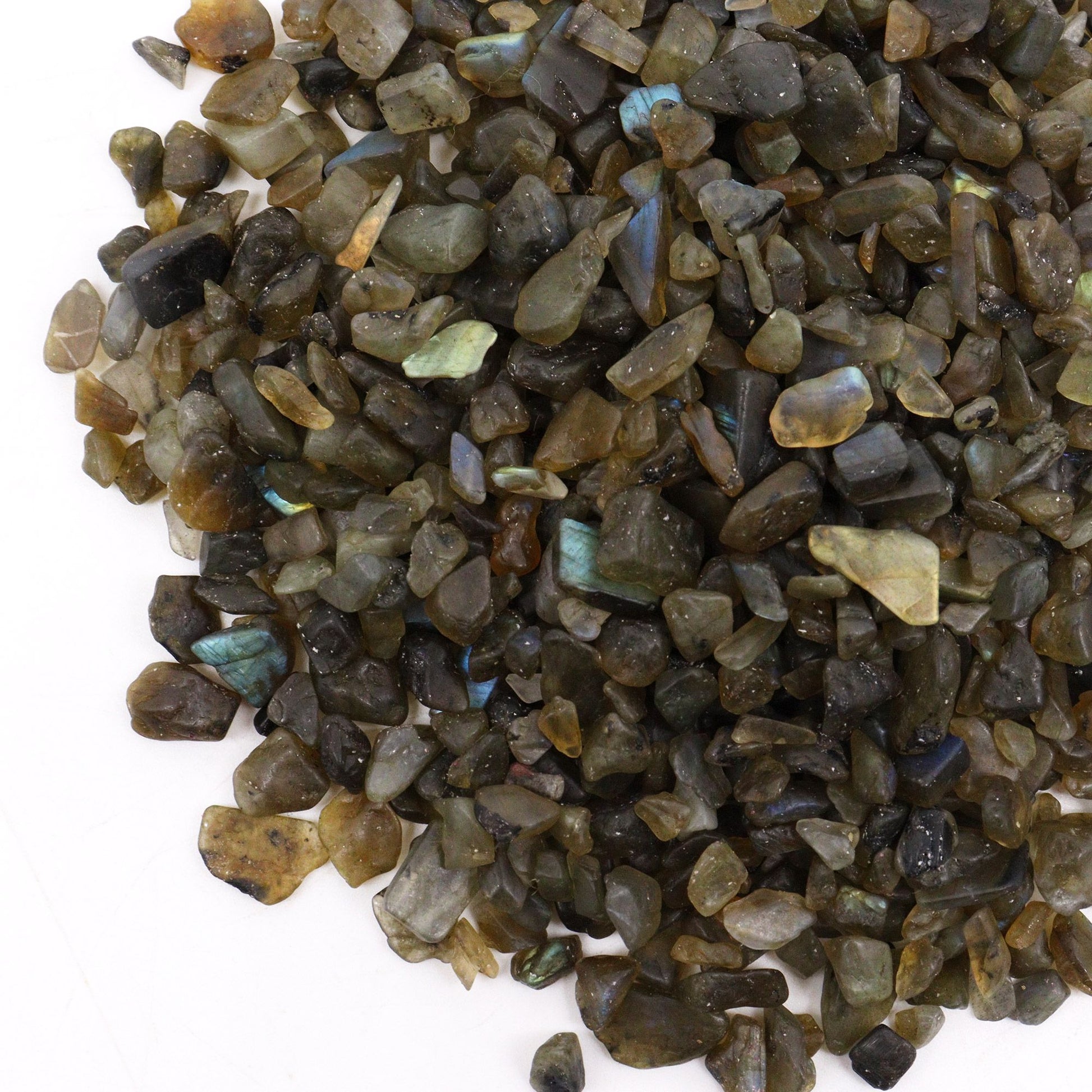 Labradorite Chips 1KG bulk natural gemstone crystal chips with blue flash