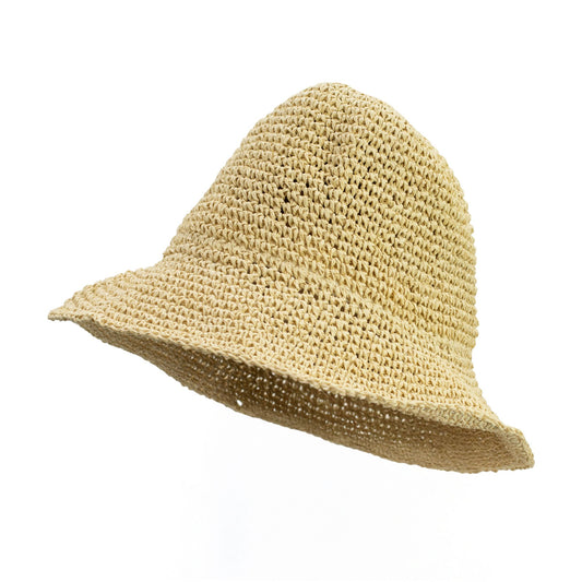 Nomad Sari Floppy Straw Sun Hat - Natural Beige