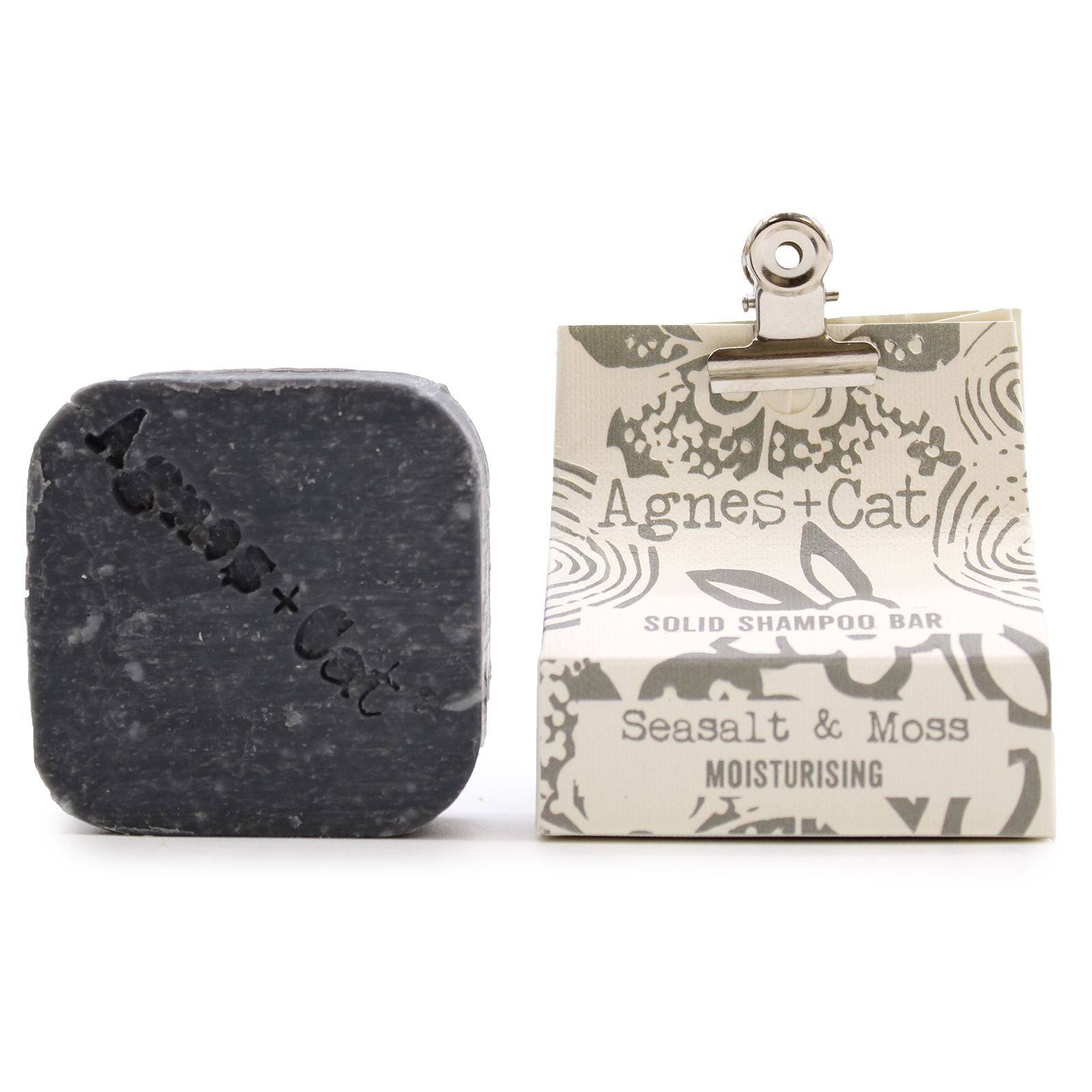 Agnes and Cat sea salt moss solid shampoo bar 60g plastic free haircare