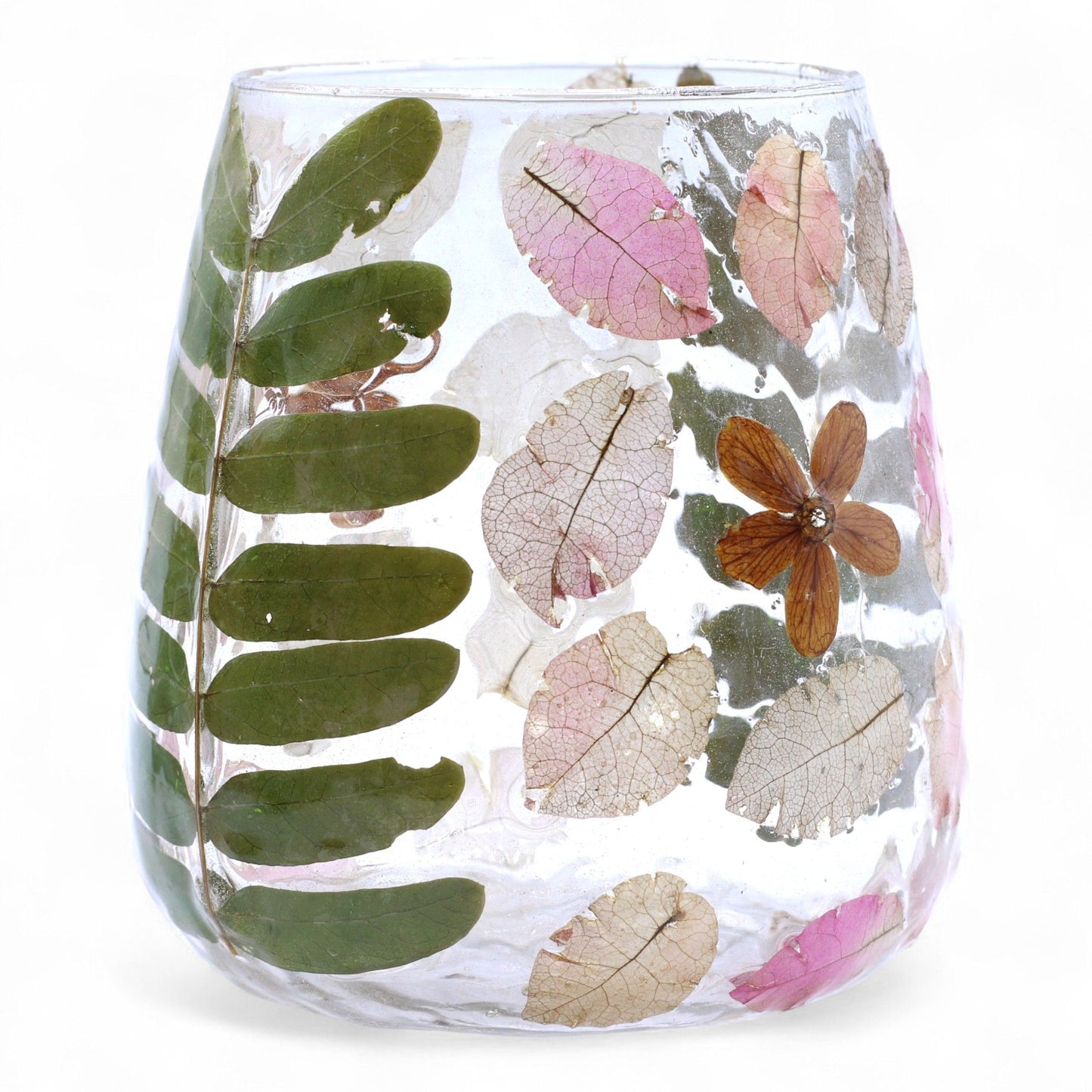 Natural Floral Glass - Vase Candle Holder - Primavera