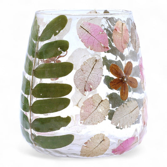 Natural Floral Glass - Vase Candle Holder - Primavera