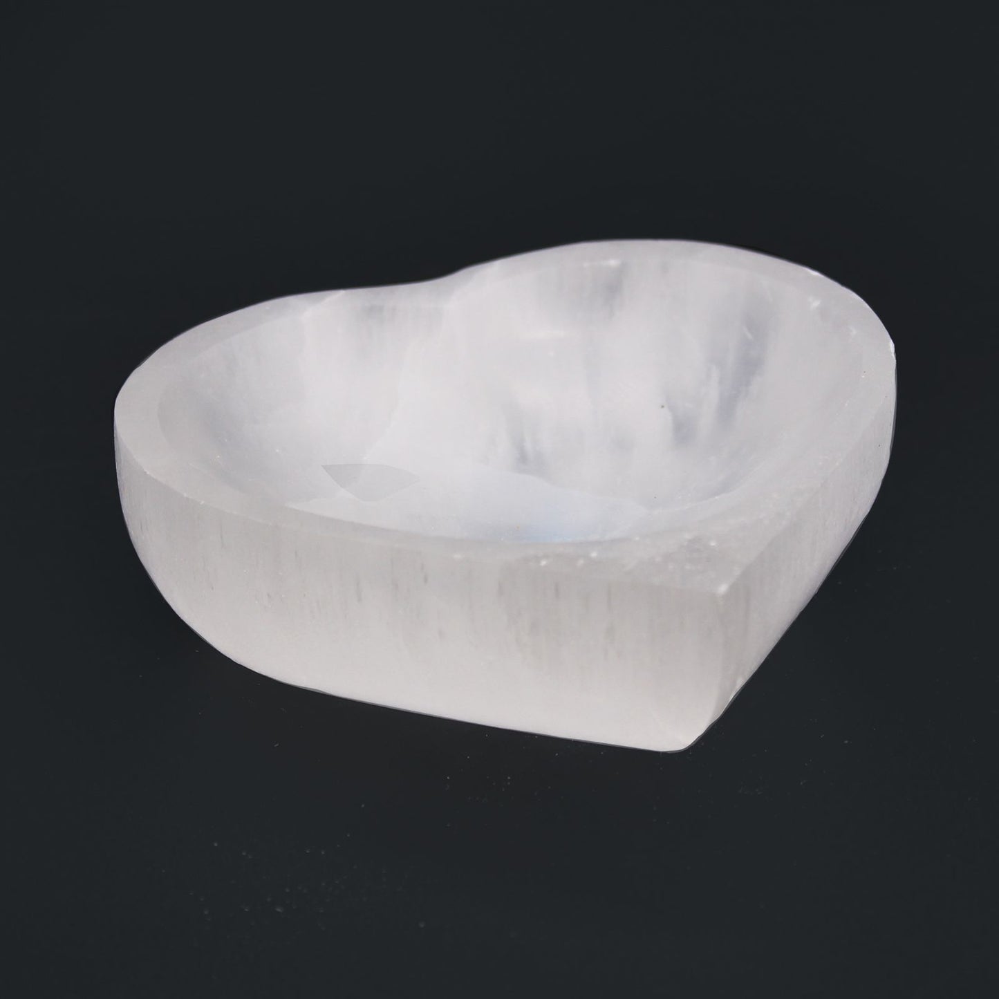 Selenite Heart Bowl Large