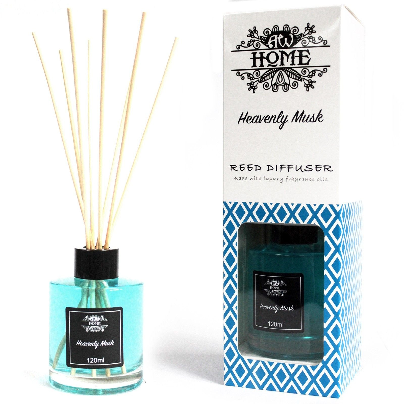 Heavenly Musk reed diffuser 120ml with soft sweet clean musky fragrance for calming home scent