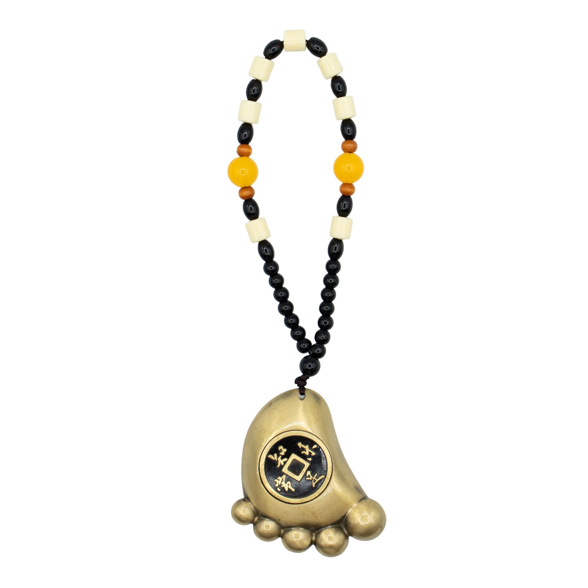 Feng Shui step to wealth amulet with coin symbol for prosperity and financial progress