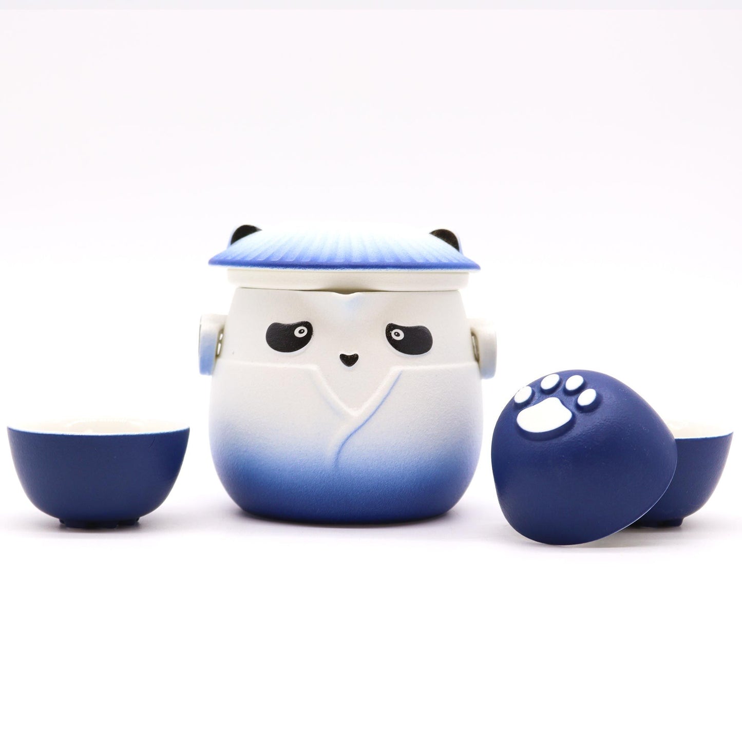 panda teapot set sky blue ceramic teapot with three cups