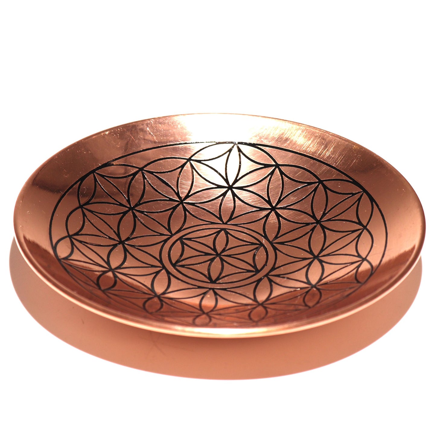 Copper Offer Smudge Plate Flower of Life ritual vessel