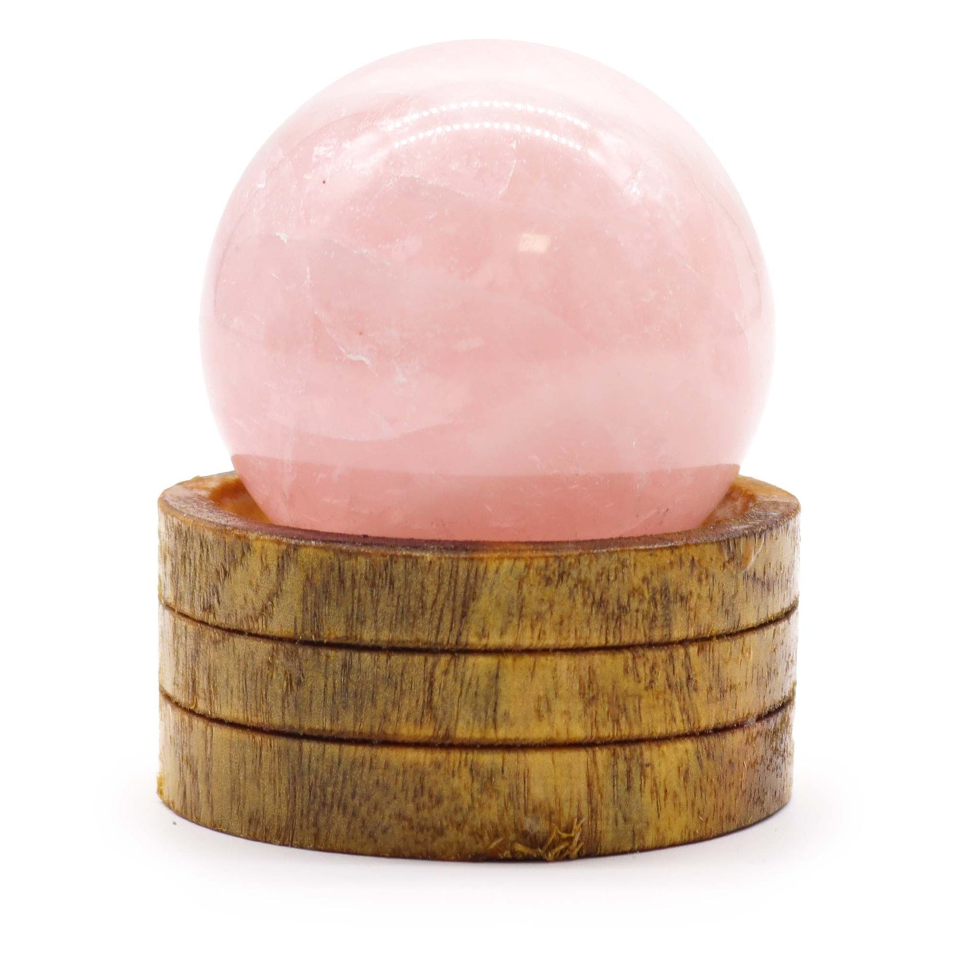 Rose Quartz sphere 50mm crystal ball with stand pink gemstone polished