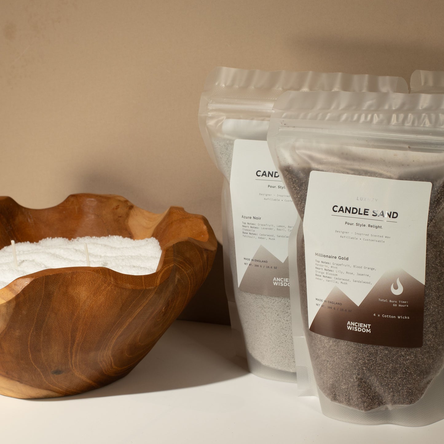Fragranced Candle Sand - Dusty Rose - Maison de Roses