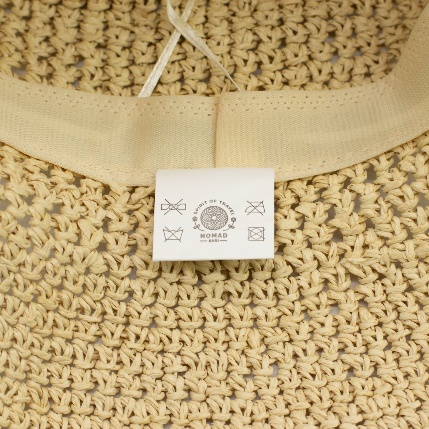 Nomad Sari Floppy Straw Sun Hat - Natural Beige