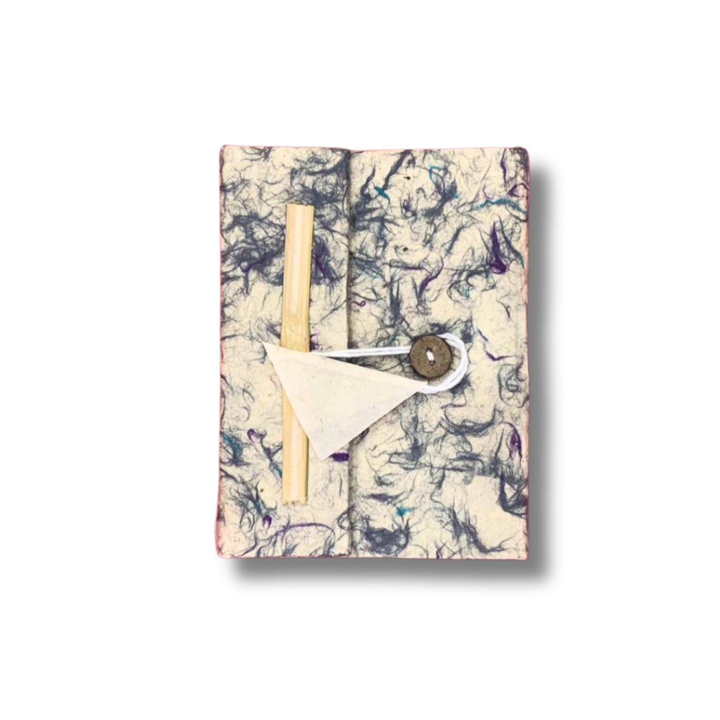 Mixed Blue Lokta Journal medium handmade paper compact size for journaling and sketching