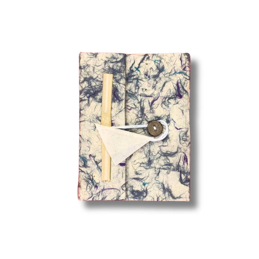 Mixed Blue Lokta Journal medium handmade paper compact size for journaling and sketching
