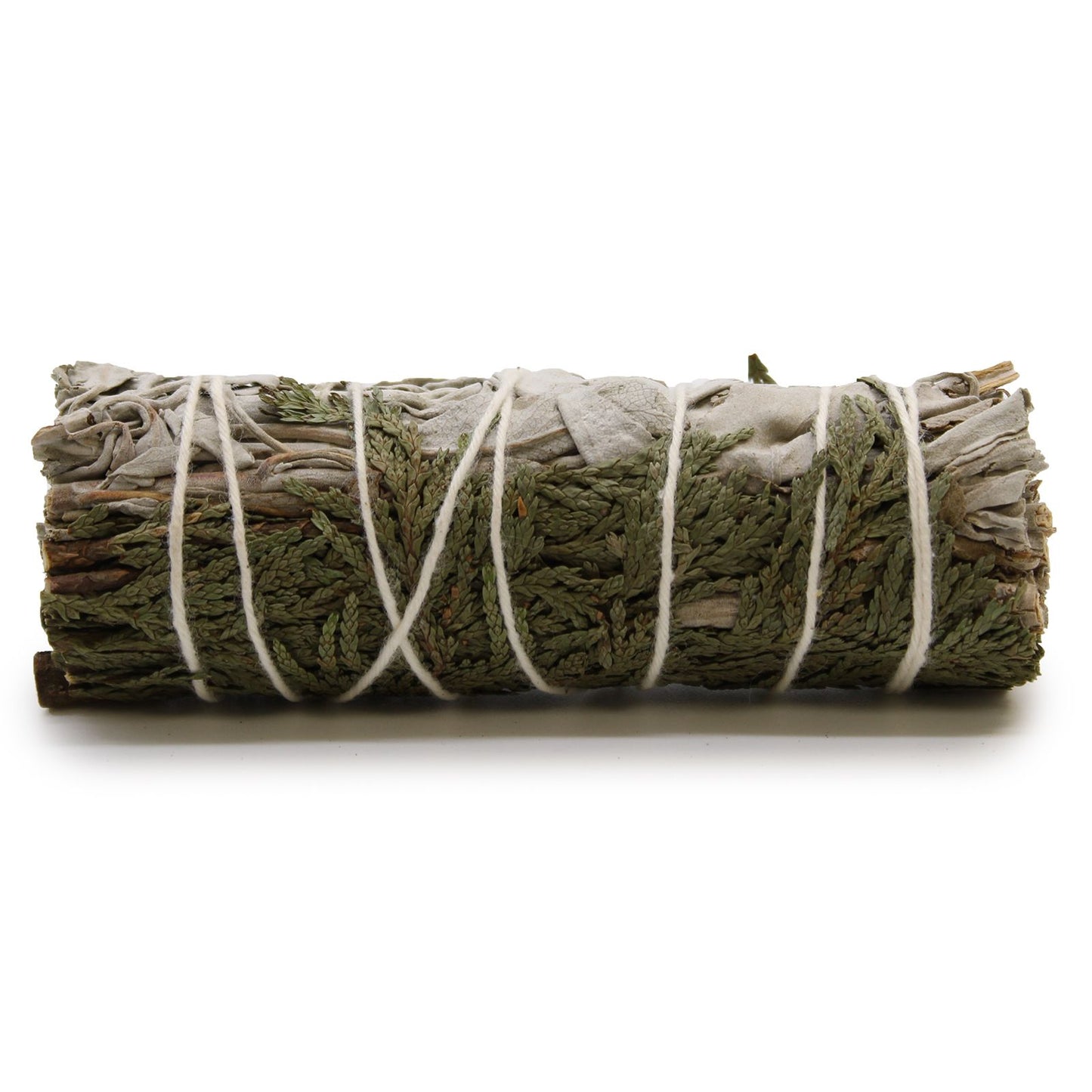 Smudge Stick – White Sage & Cedar 10cm natural herbal bundle for smoke cleansing, space clearing, meditation and spiritual rituals