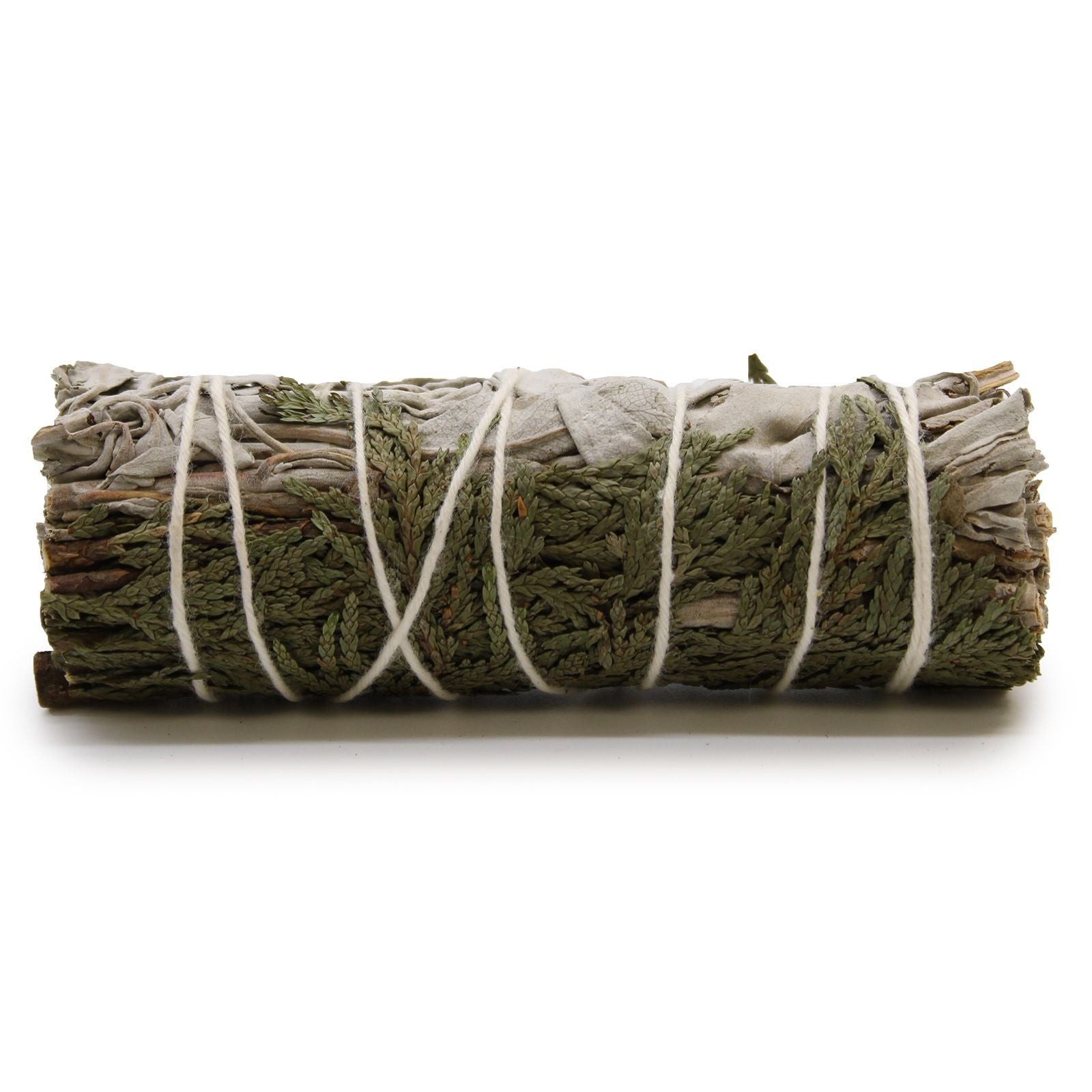 Smudge Stick – White Sage & Cedar 10cm natural herbal bundle for smoke cleansing, space clearing, meditation and spiritual rituals