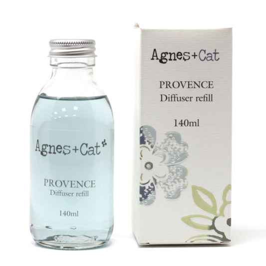 Agnes + Cat Provence reed diffuser refill 150ml with fresh herbal amber fragrance