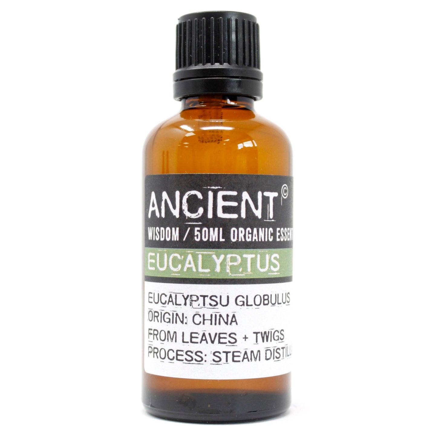 Organic Eucalyptus Essential Oil 50ml with fresh herbal woody aroma for aromatherapy and home fragrance.
