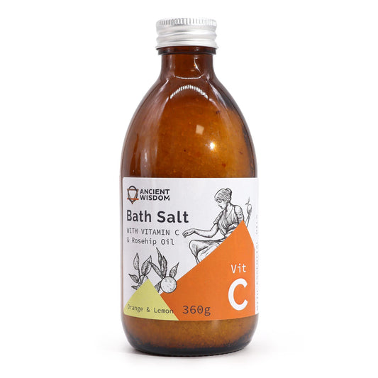 Vitamin C Bath Salt Feel Like an Ancient Goddess Himalayan salt soak with vitamin C and essential oils