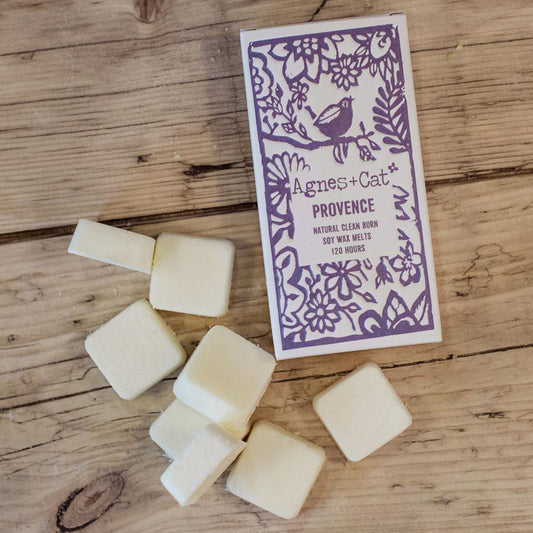 Agnes + Cat Provence Wax Melts – box of 8 soy wax melts with lavender herbal fragrance