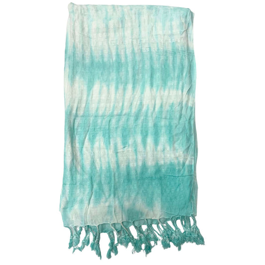boho java teal striped scarf stole 62x200cm lightweight wrap