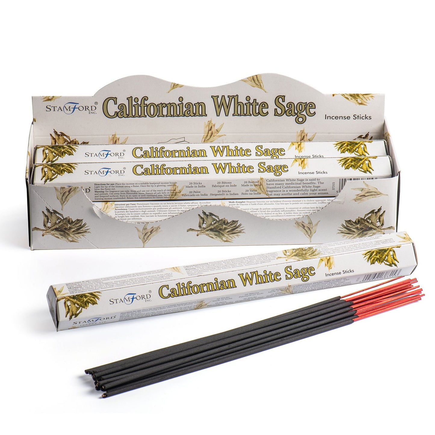 Californian White Sage Premium Incense Sticks – Stamford herbal incense sticks with approx 25–30 minute burn time
